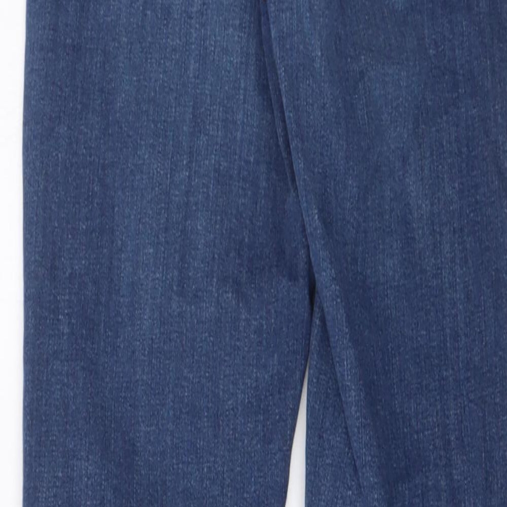 Topshop Womens Blue Cotton Skinny Jeans Size 28 in L32 in Regular Zip - Pockets