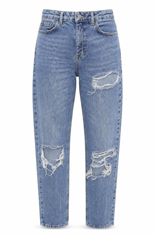 Womens UK Size 28 in Topshop Regular Fit Mom Blue Jeans