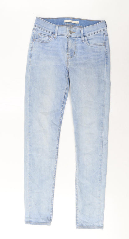 Levi's Womens Blue Cotton Skinny Jeans Size 26 in L27 in Regular Zip - Pockets