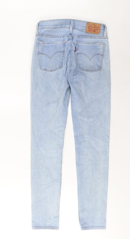 Levi's Womens Blue Cotton Skinny Jeans Size 26 in L27 in Regular Zip - Pockets