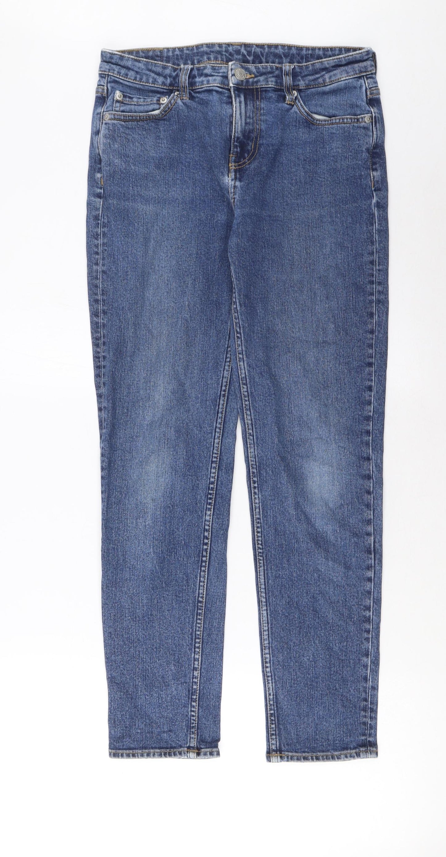 Womens UK Size 25 in Weekday Regular Fit Straight Blue Jeans