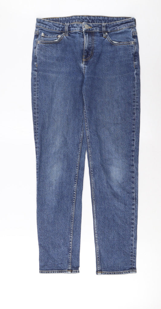 Womens UK Size 25 in Weekday Regular Fit Straight Blue Jeans
