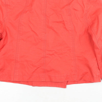 New Look Womens Red Jacket Size 14 Button