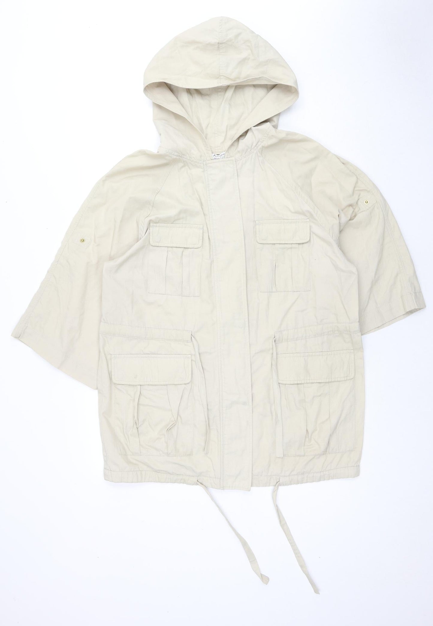 Autograph Womens Beige Parka Jacket Size 14 Zip