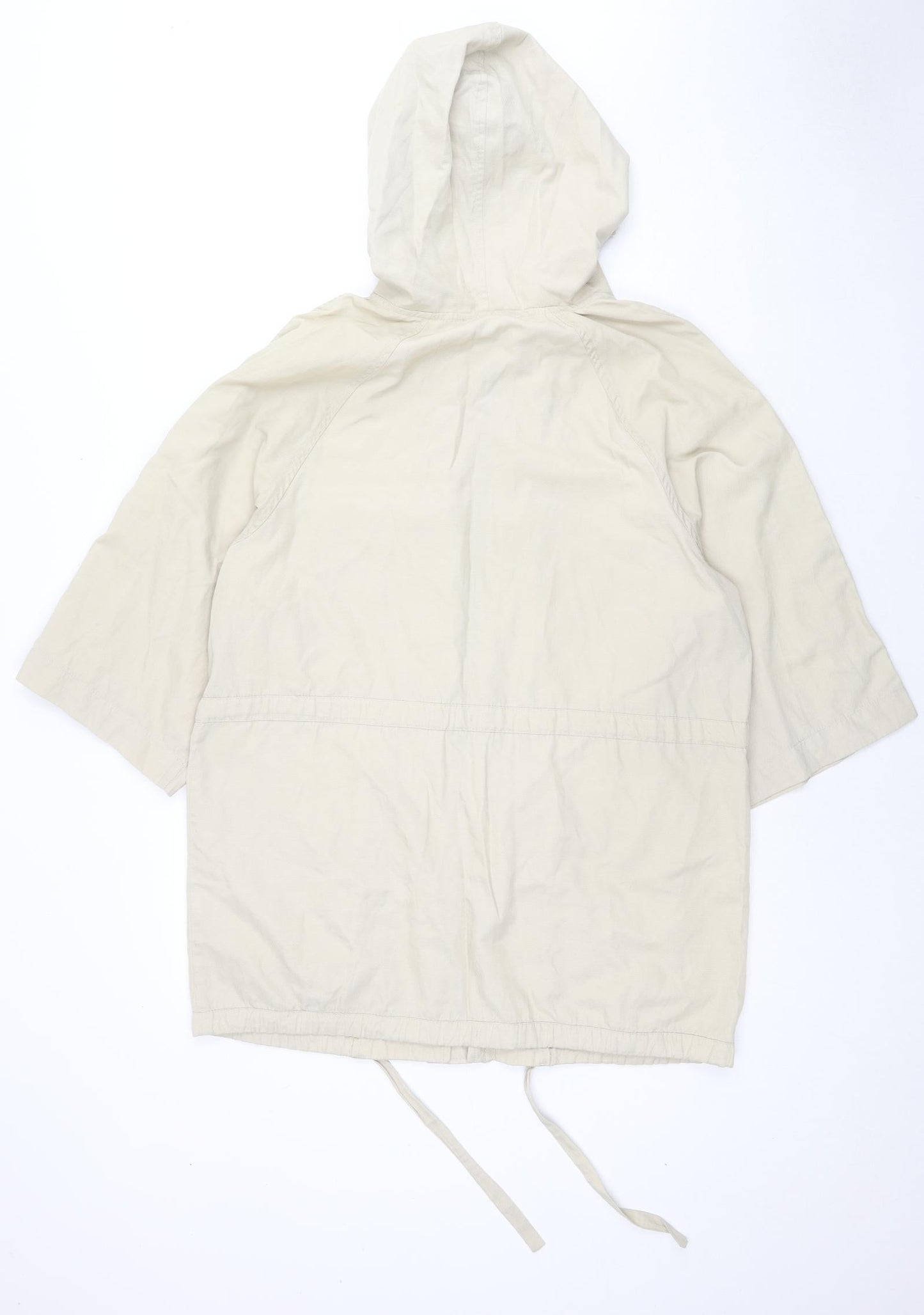 Autograph Womens Beige Parka Jacket Size 14 Zip