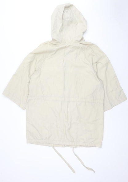 Autograph Womens Beige Parka Jacket Size 14 Zip