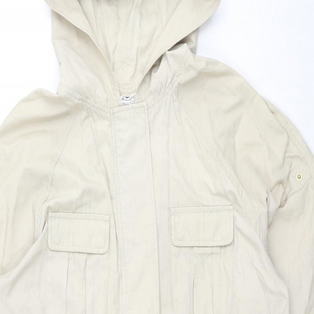 Autograph Womens Beige Parka Jacket Size 14 Zip