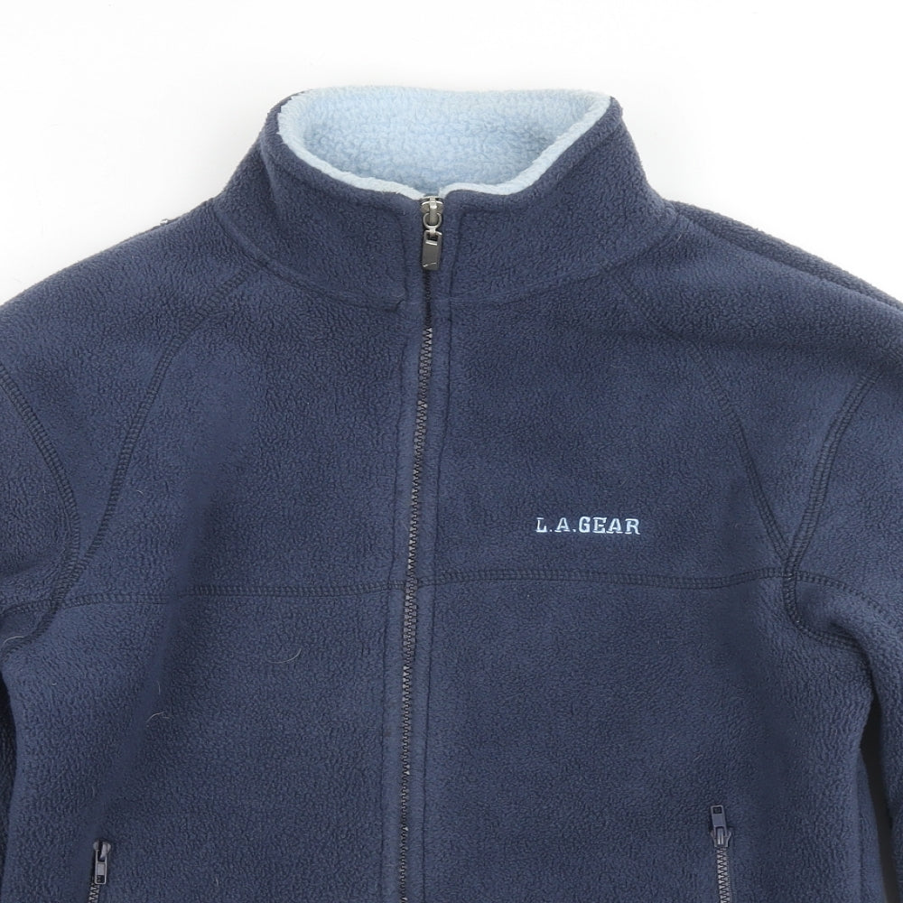 LA Gear Womens Blue Jacket Size 10 Zip