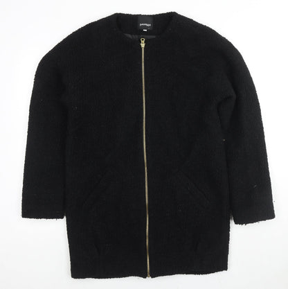 Womens UK Size 8 Golddigga Black Overcoat