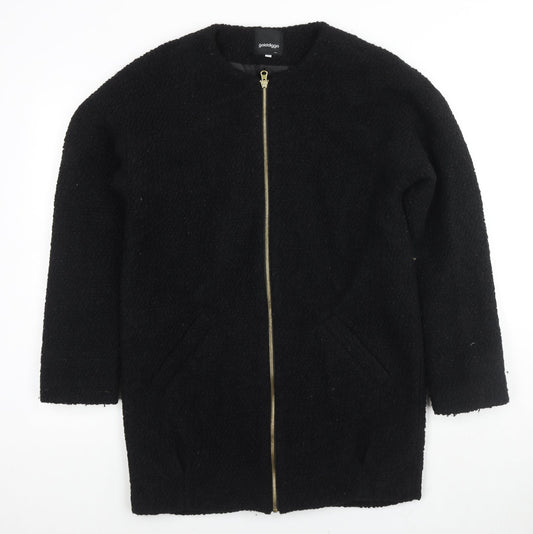 Womens UK Size 8 Golddigga Black Overcoat