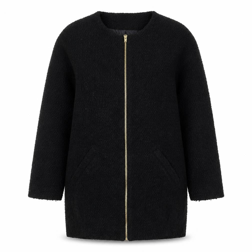 Womens UK Size 8 Golddigga Black Overcoat
