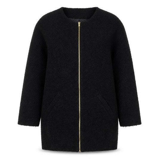 Womens UK Size 8 Golddigga Black Overcoat