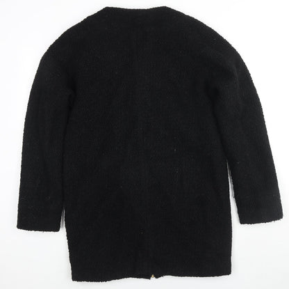 Womens UK Size 8 Golddigga Black Overcoat