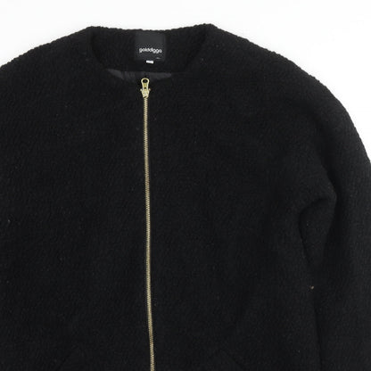Womens UK Size 8 Golddigga Black Overcoat