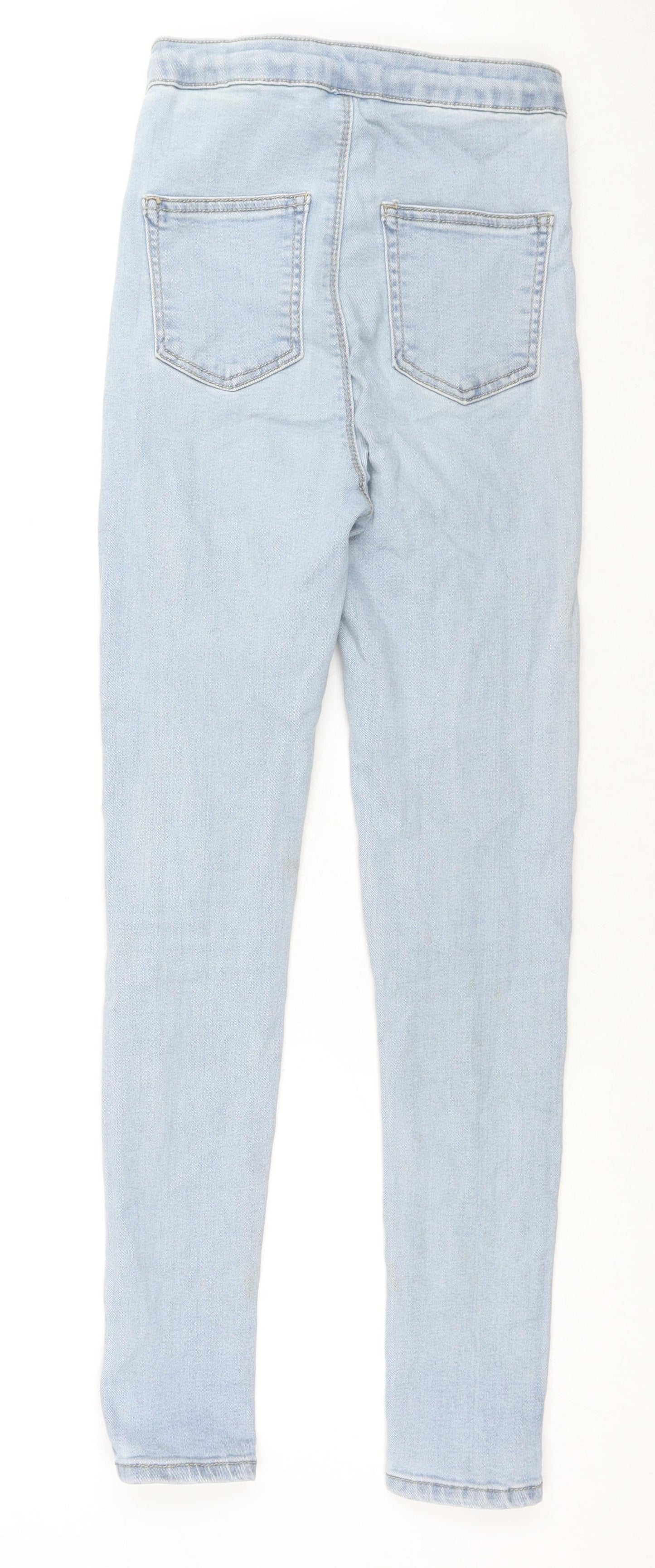 PRETTYLITTLETHING Womens Blue Cotton Skinny Jeans Size 6 L26 in Regular Zip