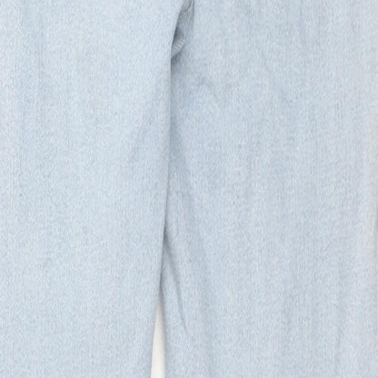 PRETTYLITTLETHING Womens Blue Cotton Skinny Jeans Size 6 L26 in Regular Zip