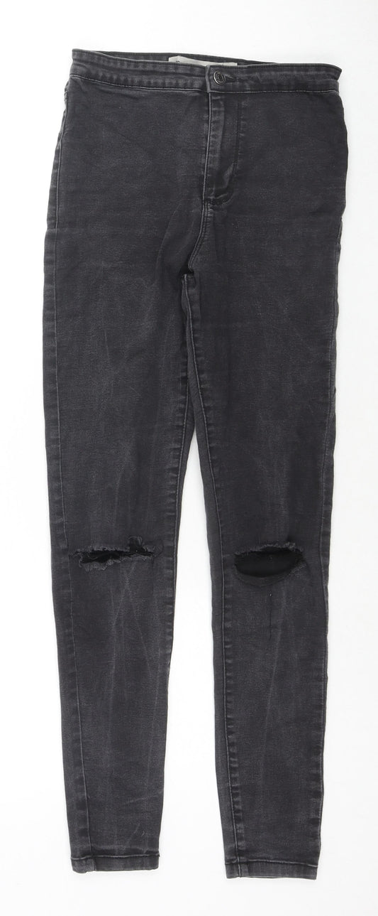 Denim & Co. Womens Black Cotton Skinny Jeans Size 10 L27 in Regular Zip