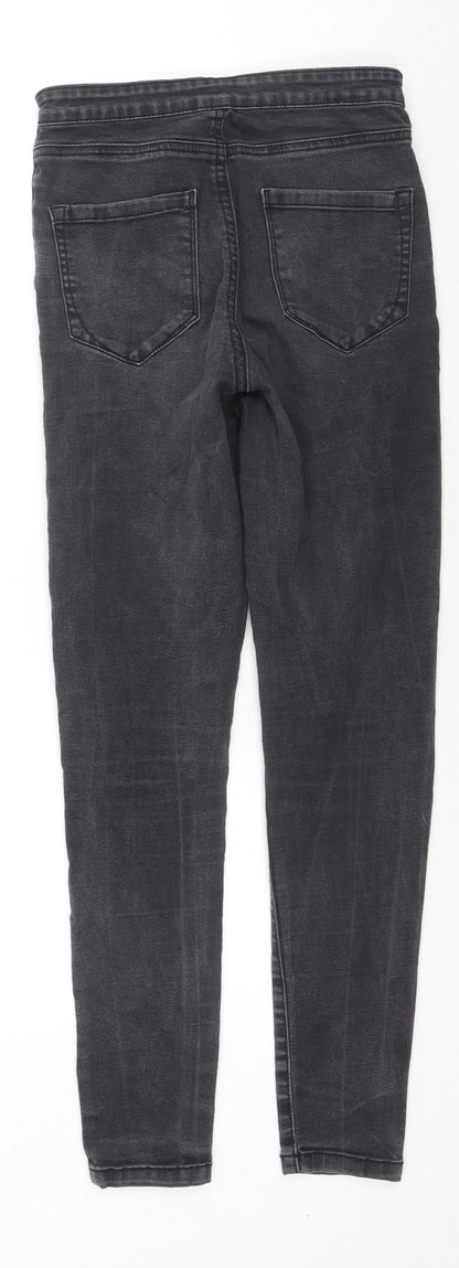 Denim & Co. Womens Black Cotton Skinny Jeans Size 10 L27 in Regular Zip