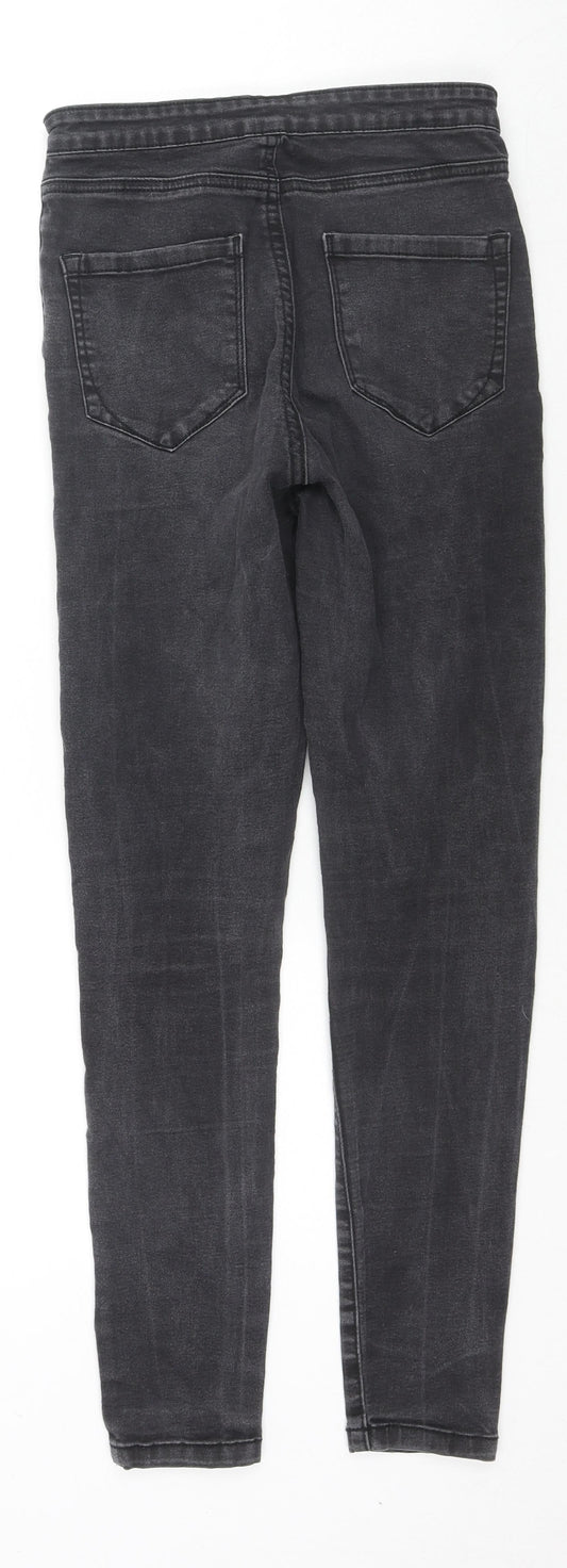 Denim & Co. Womens Black Cotton Skinny Jeans Size 10 L27 in Regular Zip