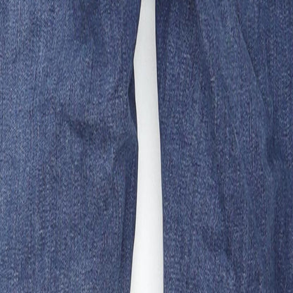Topshop Womens Blue Cotton Skinny Jeans Size 28 in L30 in Regular Zip