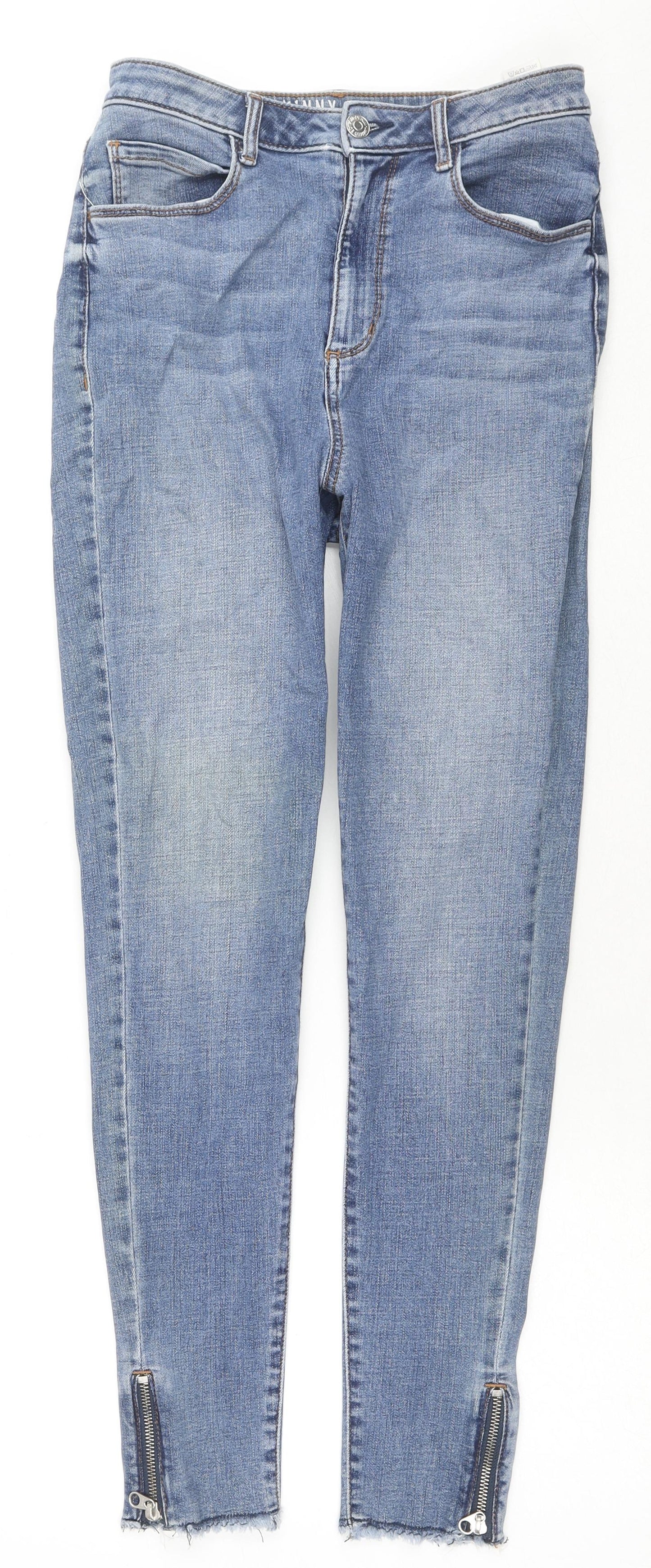 Womens UK Size 8 Marks and Spencer Regular Fit Skinny Blue Jeans