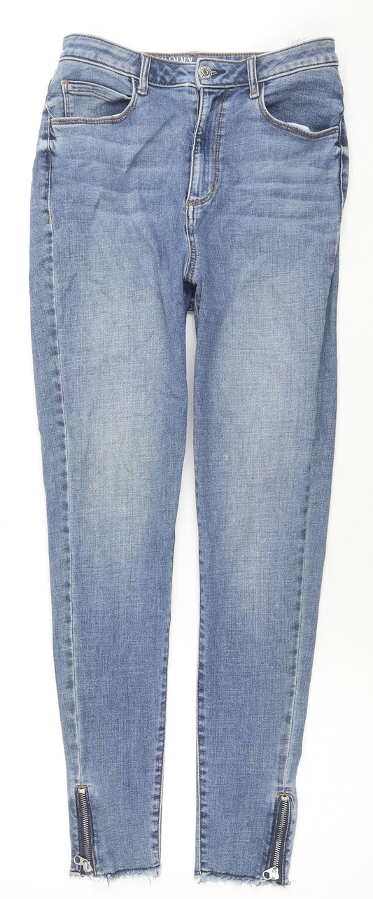 Womens UK Size 8 Marks and Spencer Regular Fit Skinny Blue Jeans