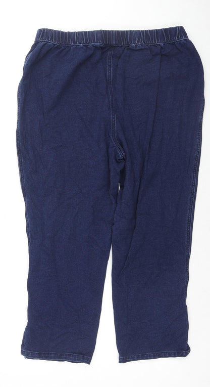 Womens UK Size M Dream Jeans Regular Fit Capri Blue Jeans