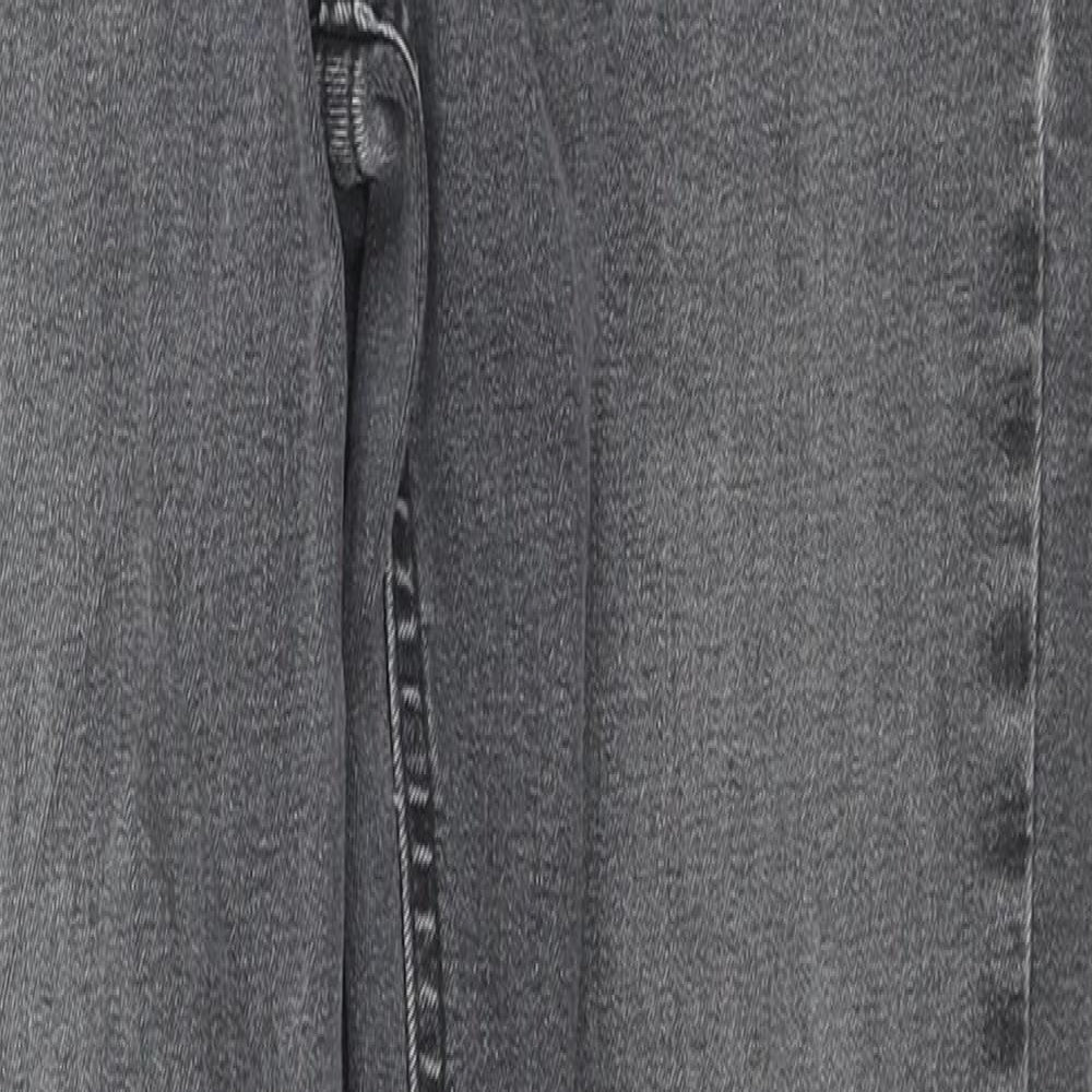 Topshop Womens Grey Cotton Skinny Jeans Size 28 in L32 in Regular Zip