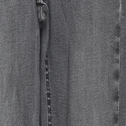 Topshop Womens Grey Cotton Skinny Jeans Size 28 in L32 in Regular Zip