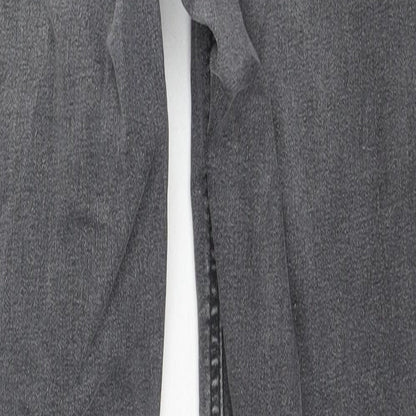 Topshop Womens Grey Cotton Skinny Jeans Size 28 in L32 in Regular Zip