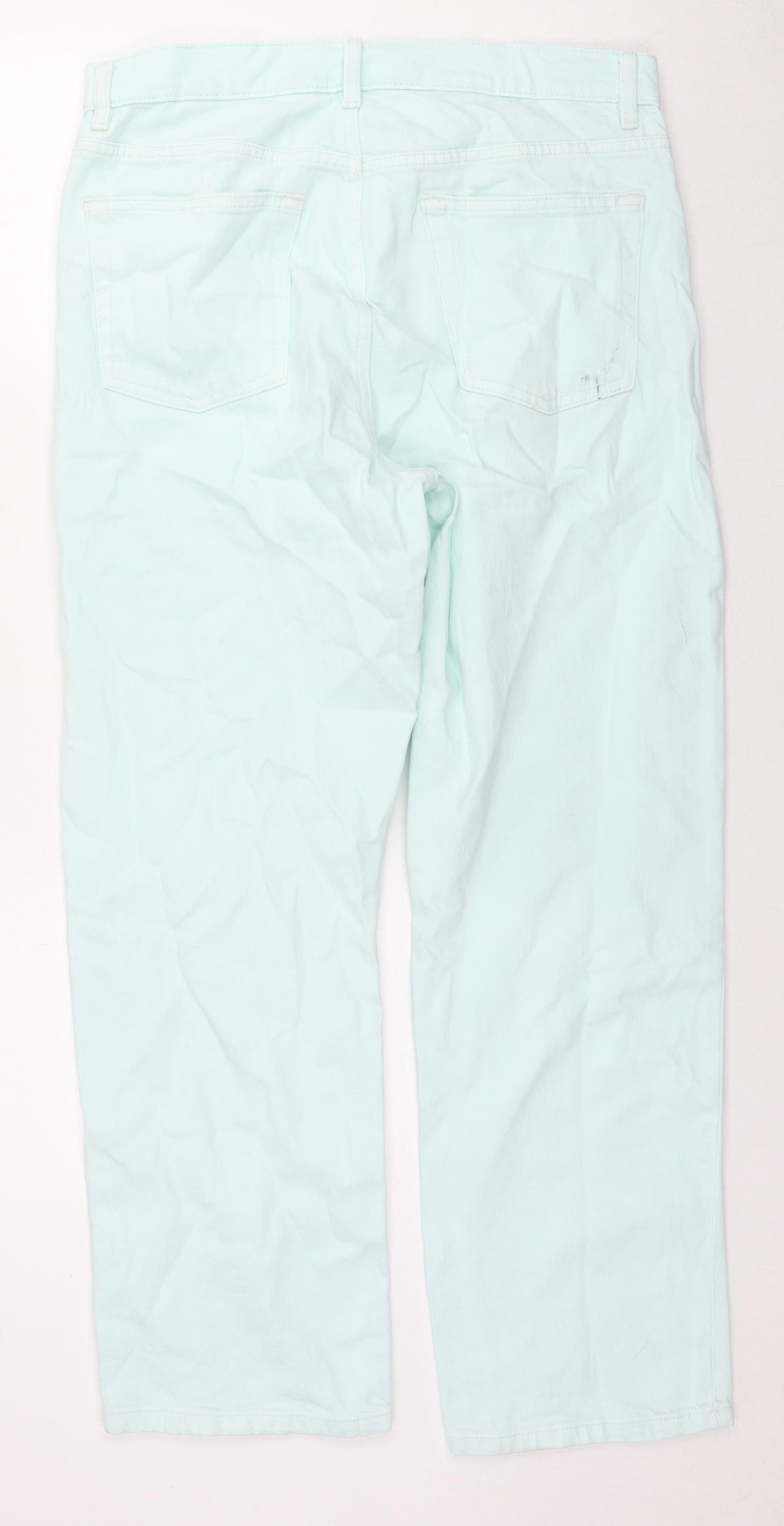 Womens UK Size 12 Marks and Spencer Regular Fit Straight Blue Jeans