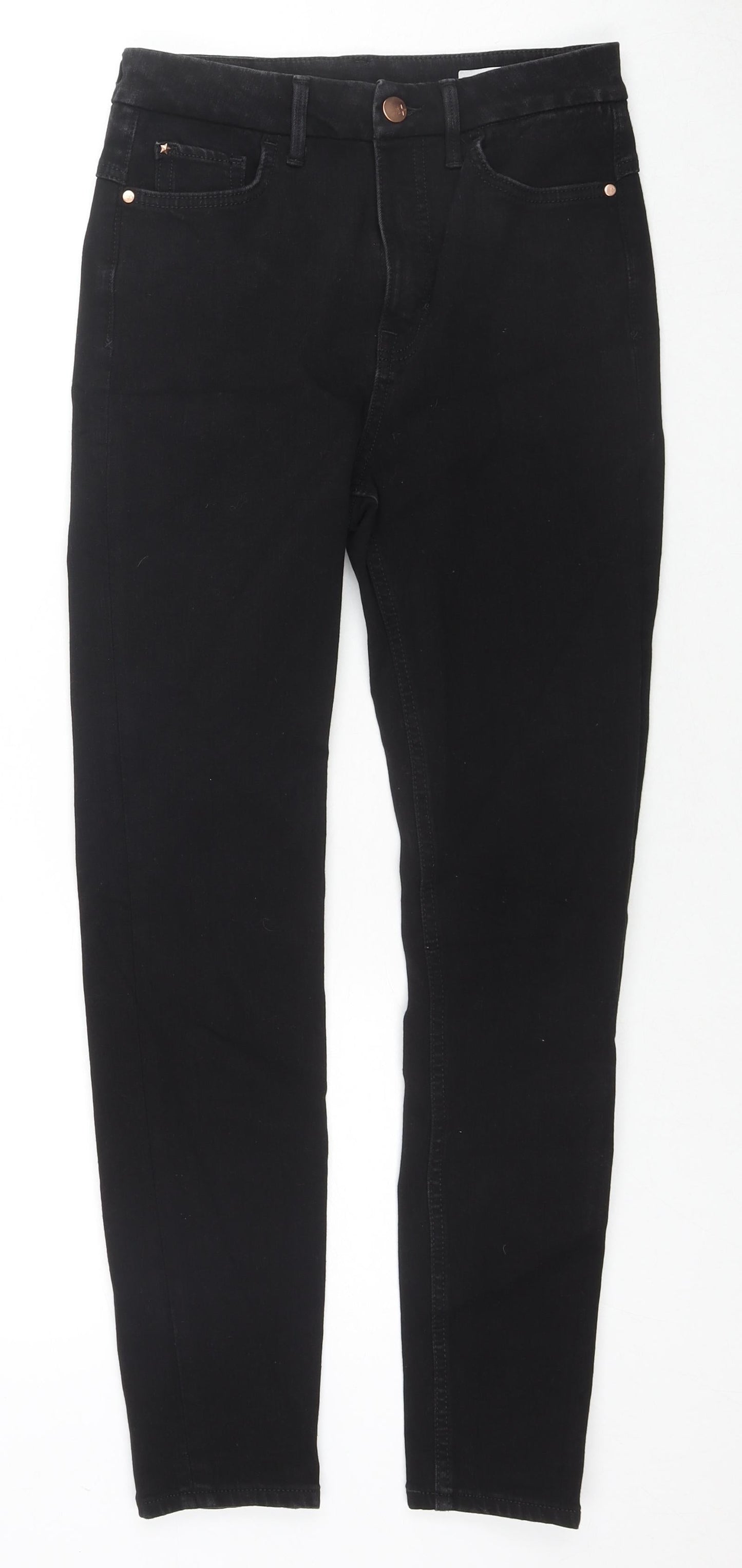 Womens UK Size 8 Marks and Spencer Regular Fit Skinny Black Jeans