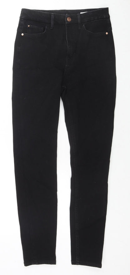 Womens UK Size 8 Marks and Spencer Regular Fit Skinny Black Jeans
