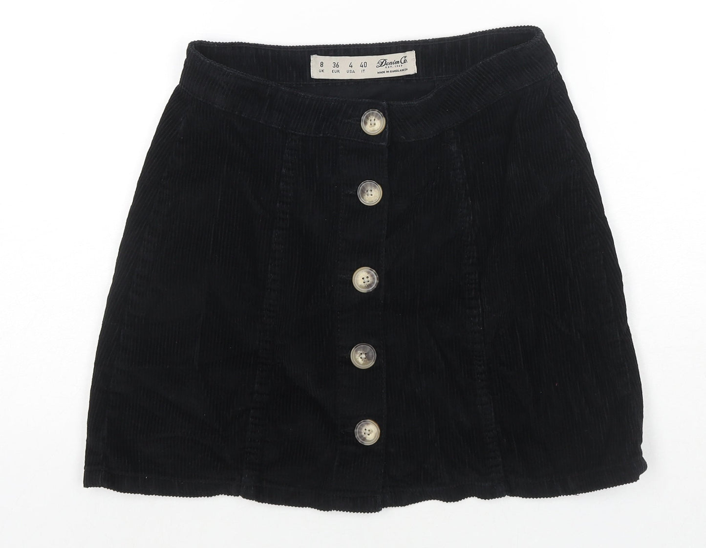Womens UK Size 8 Denim & Co. A-Line Corduroy Skirt