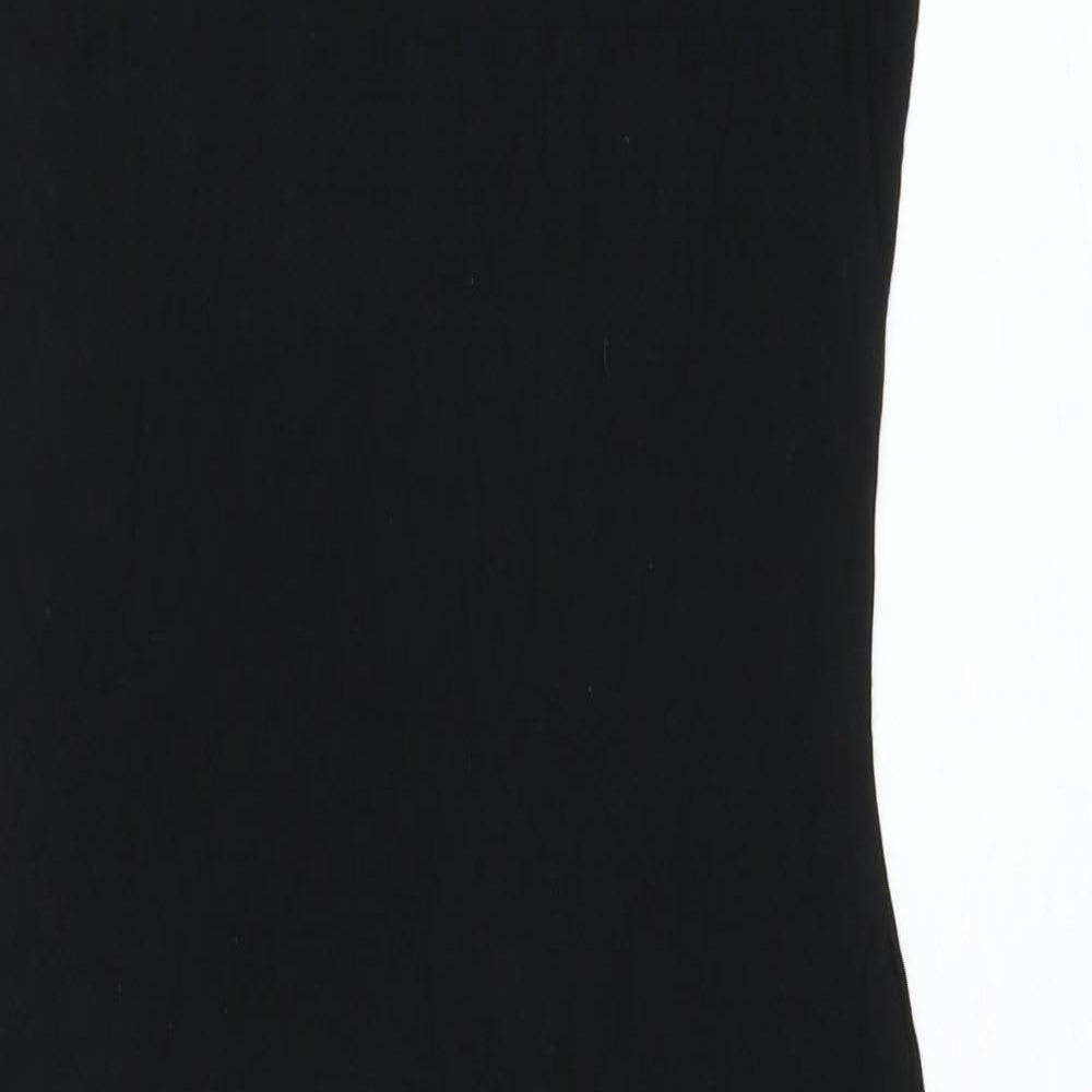 Nasty Gal Womens Black Viscose Pencil Dress Size 10 Round Neck Pullover