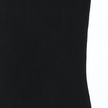 Nasty Gal Womens Black Viscose Pencil Dress Size 10 Round Neck Pullover