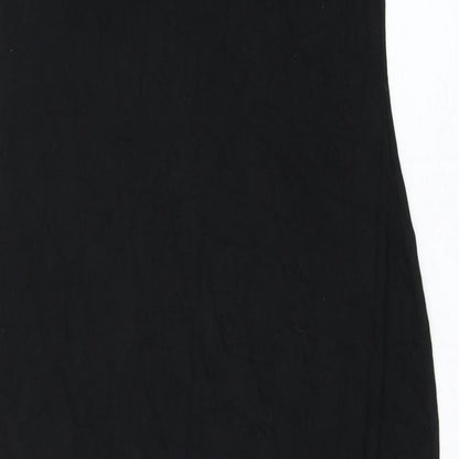 Nasty Gal Womens Black Viscose Pencil Dress Size 10 Round Neck Pullover