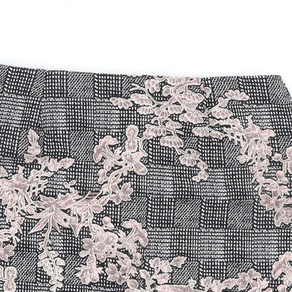 Missguided Womens Multicoloured Polyester A-Line Skirt Size 8 Zip