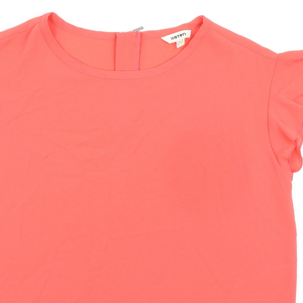 Womens UK Size 8 Koton Pink Basic Blouse