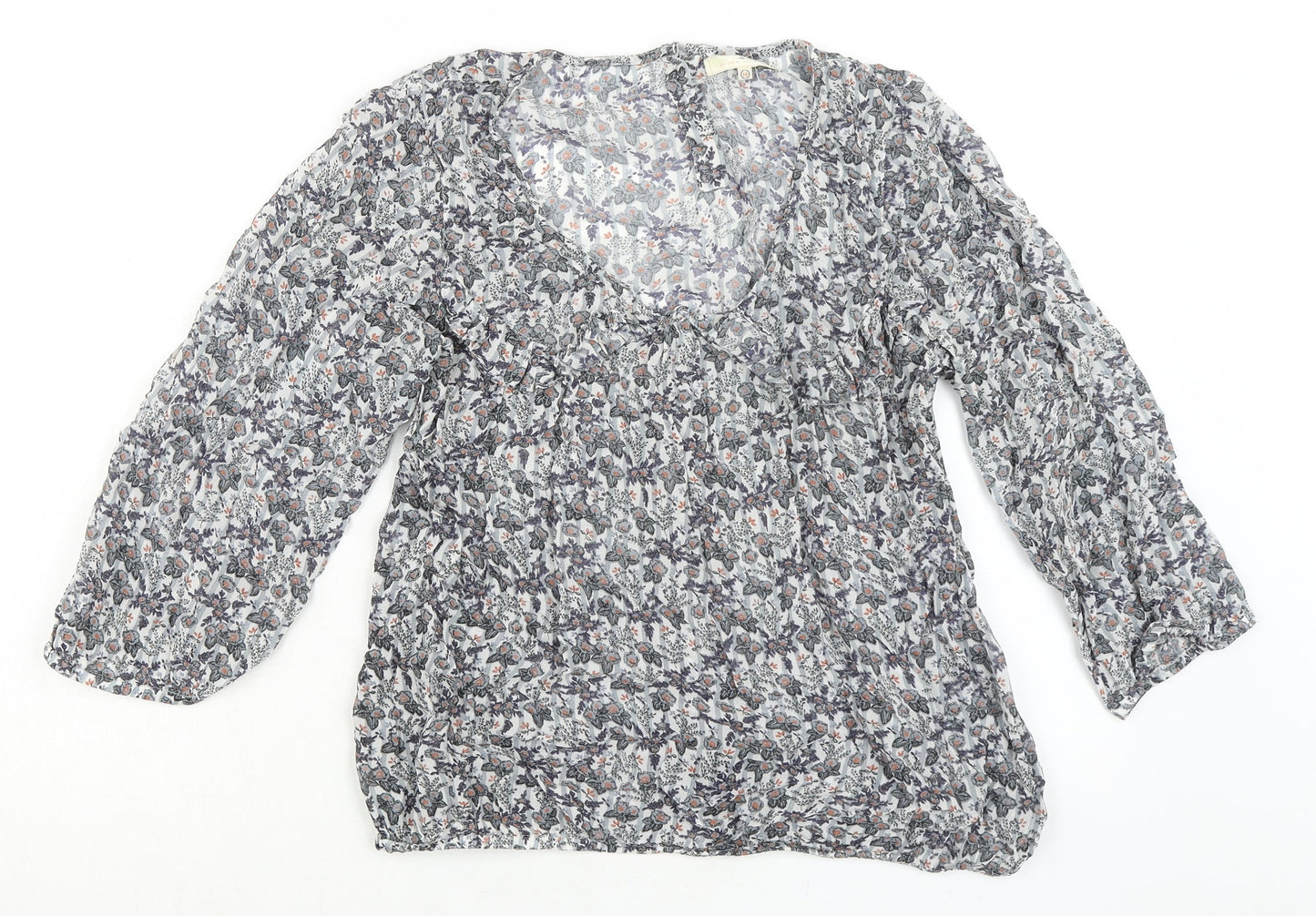 Womens UK Size 14 River Island Multicoloured Basic Blouse