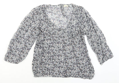 Womens UK Size 14 River Island Multicoloured Basic Blouse