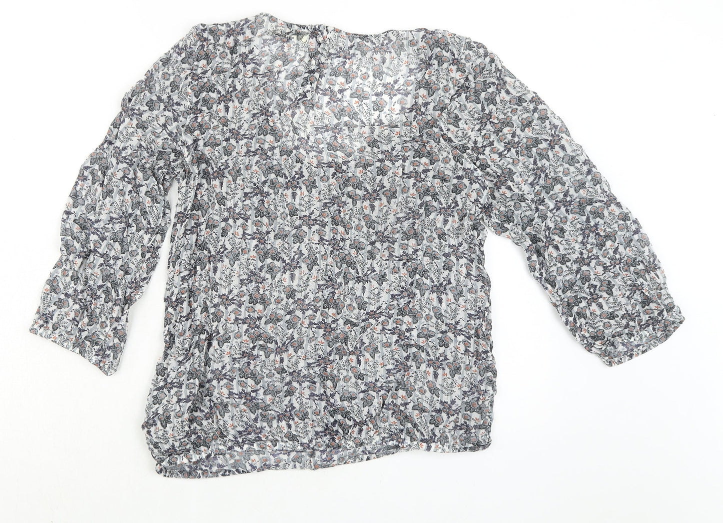 Womens UK Size 14 River Island Multicoloured Basic Blouse