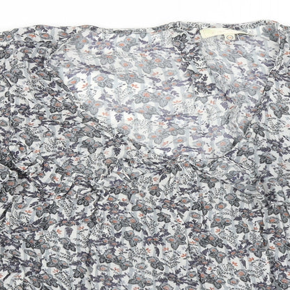 Womens UK Size 14 River Island Multicoloured Basic Blouse