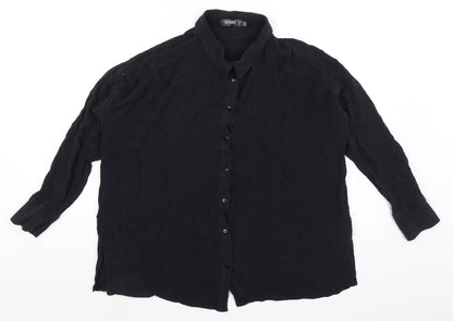 Womens UK Size 10 Missguided Black Basic Blouse