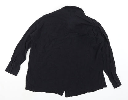 Womens UK Size 10 Missguided Black Basic Blouse