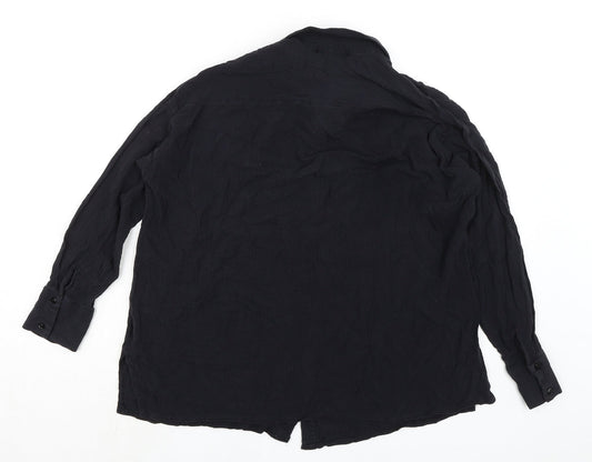 Womens UK Size 10 Missguided Black Basic Blouse