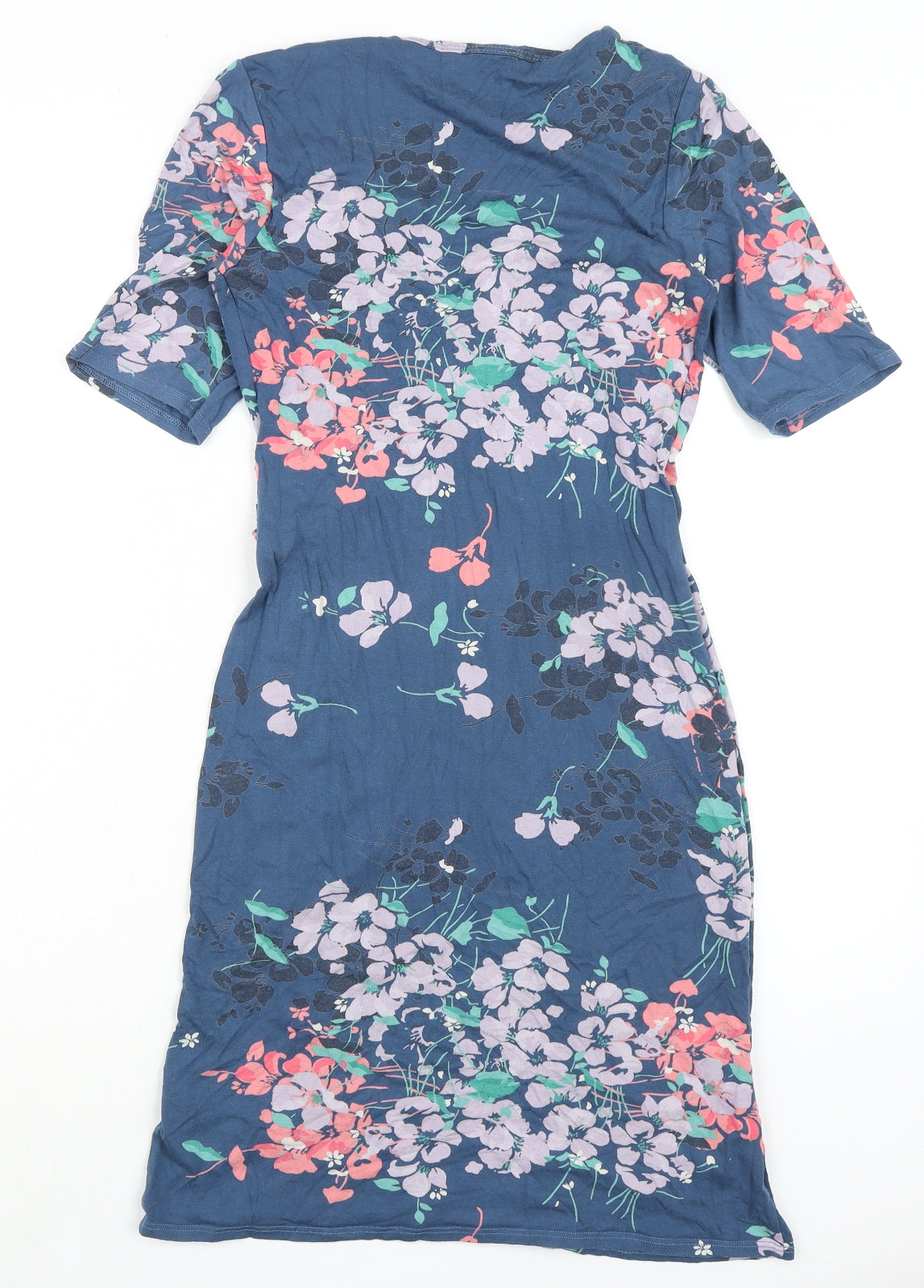 Monsoon Womens Multicoloured Floral Viscose A-Line Size 10 V-Neck Pullover - Wrap