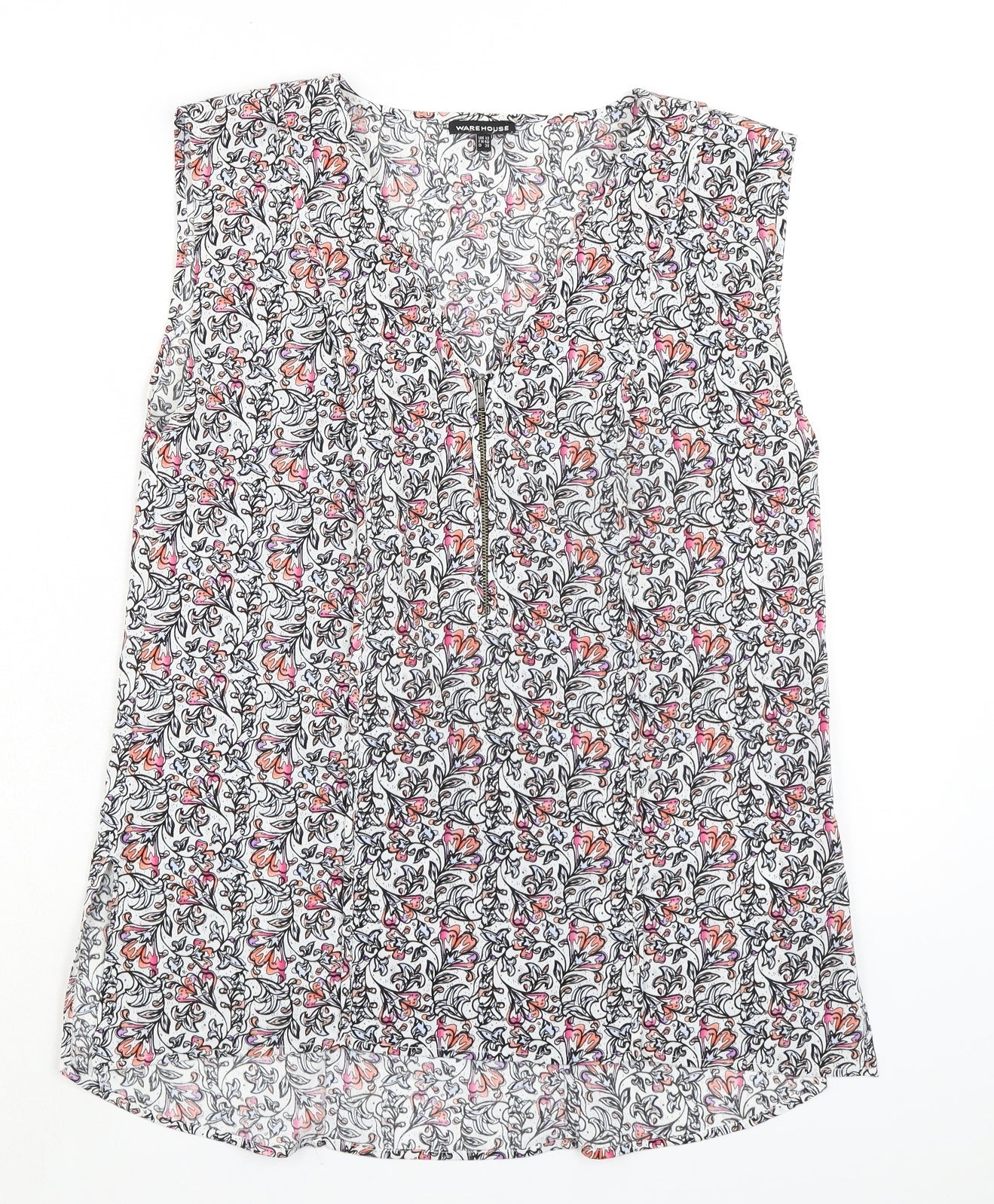 Womens UK Size 12 Warehouse Multicoloured Basic Blouse