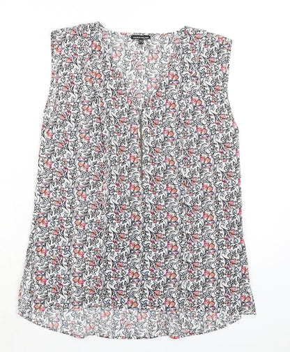 Womens UK Size 12 Warehouse Multicoloured Basic Blouse