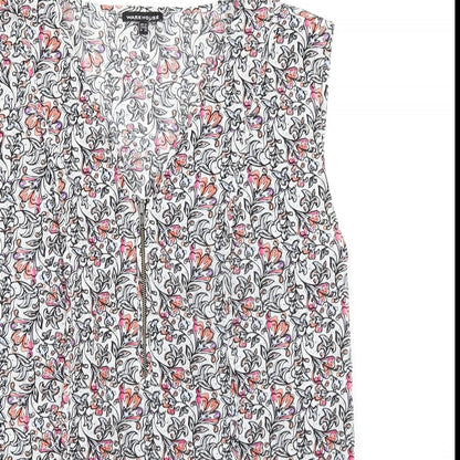 Womens UK Size 12 Warehouse Multicoloured Basic Blouse